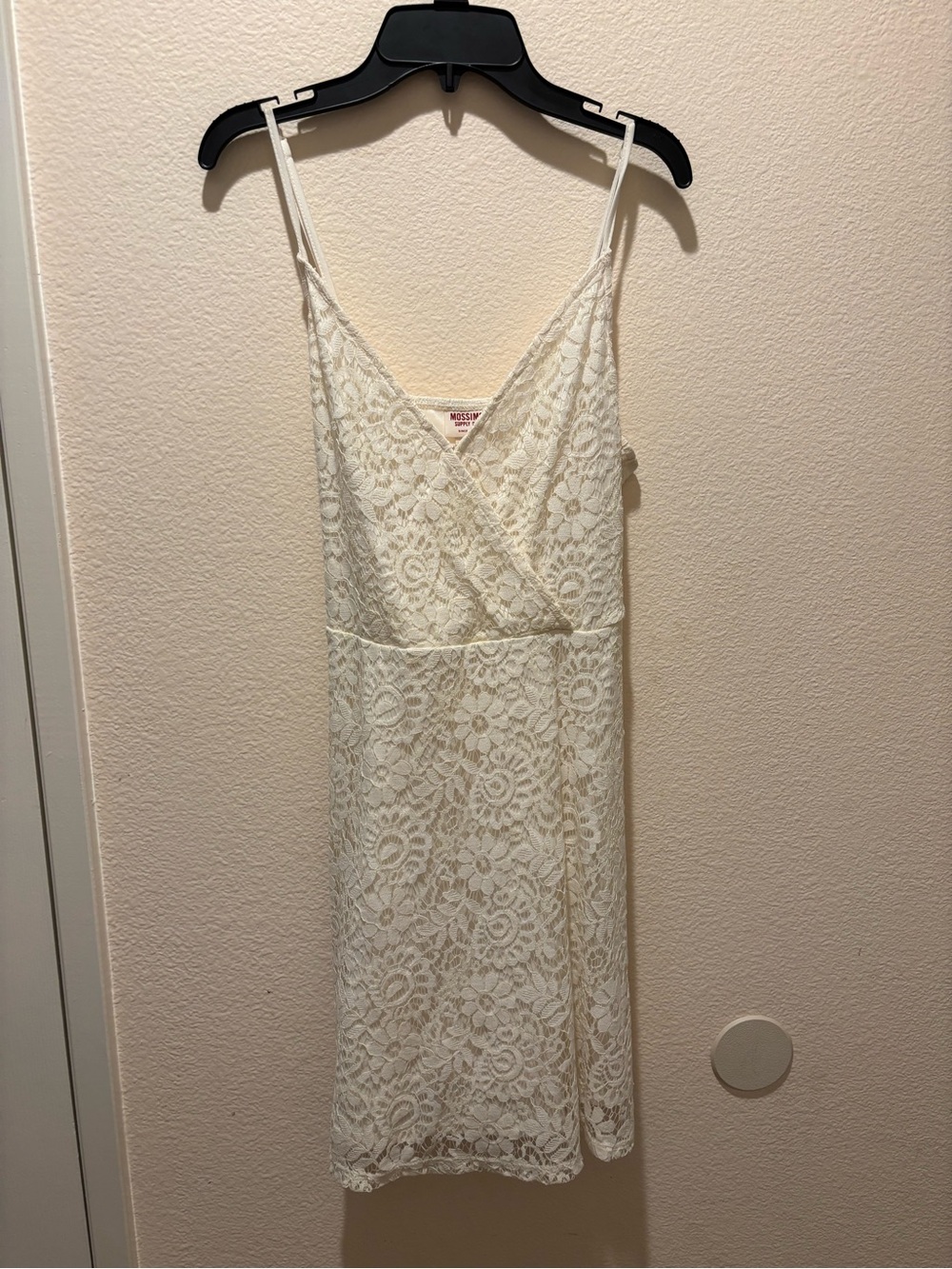 Mossimo Supply Co. Cream Lace Mini Slip Graduation Dress